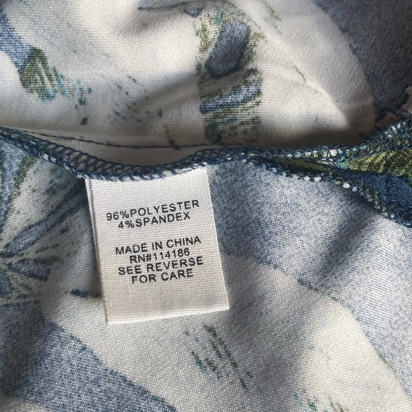 89th & Madison Green Blouse with Leaf Print Size M - Picture 6 of 7